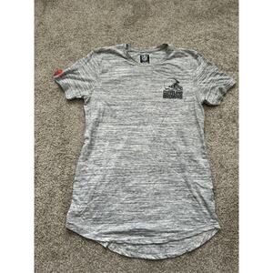 Cleveland Browns Shirt Mens Medium NFL Team Apparel White Grey Short Sleeved